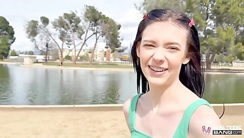 Skinny Teen 18+ Bella Nova Shows Us Her Pussy Grip