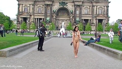 Sexy Brunette Silena Outdoor Public