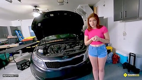 Katerina Deville Gets Her Ginger Snatch Drilled To Fix Her Car