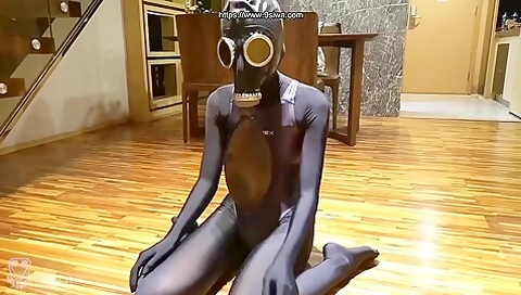 Zentai 004 Zentai+bondage+multilayer Hood+gasmask