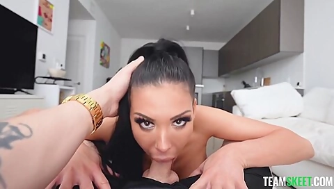 Gianna Grey - Busty Babe Gives Him Blowjob